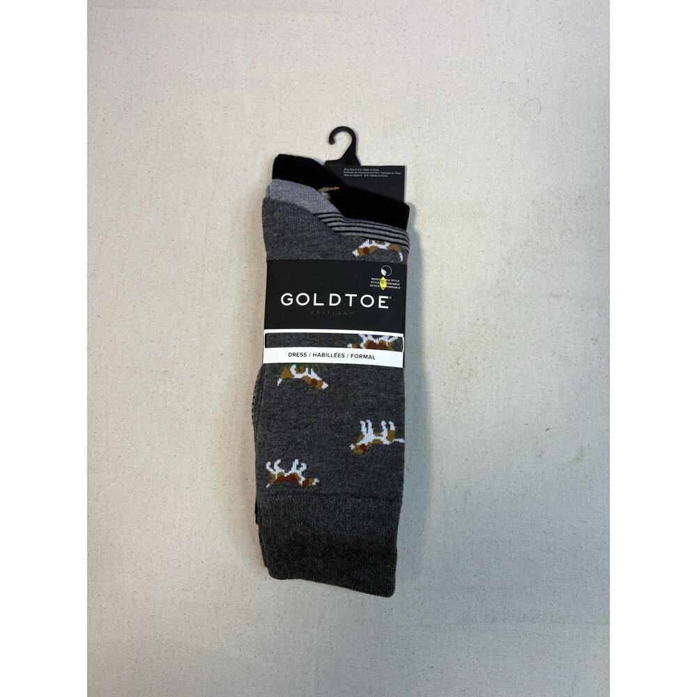 Lot of 3 Packs of Gold Toe Dress Crew Socks NEW (9 Pairs) Lot #2 - Picture 5 of 6